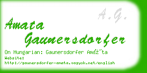 amata gaunersdorfer business card